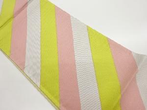 斜線模様織出し袋帯